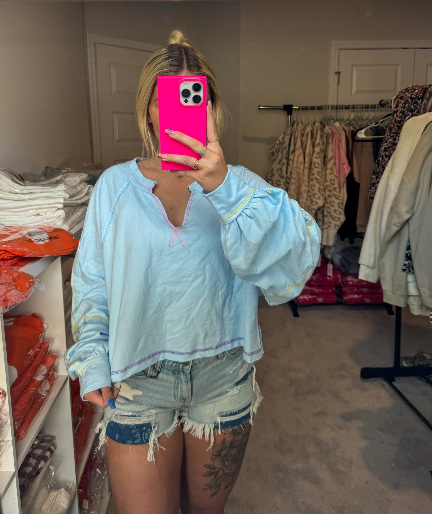 Contrasting Stitch Crop