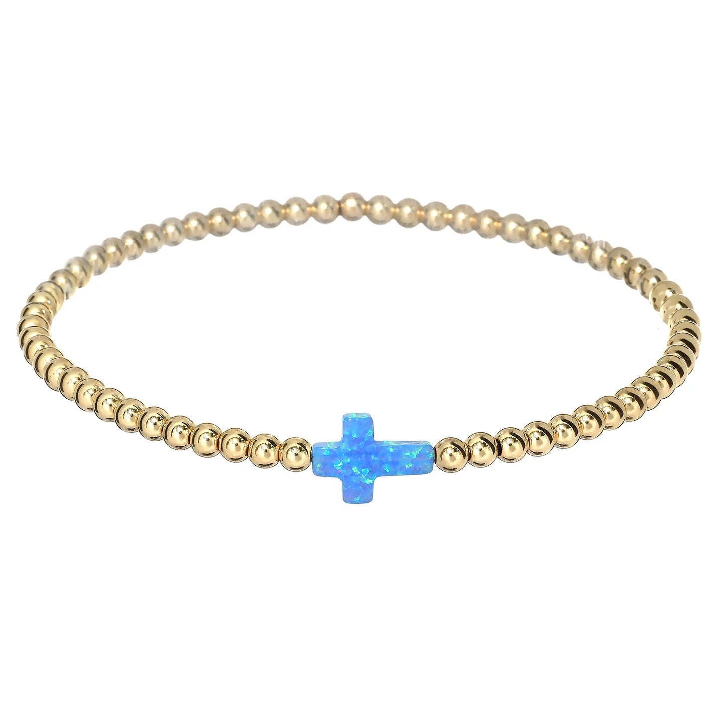 Opal Cross Bracelet