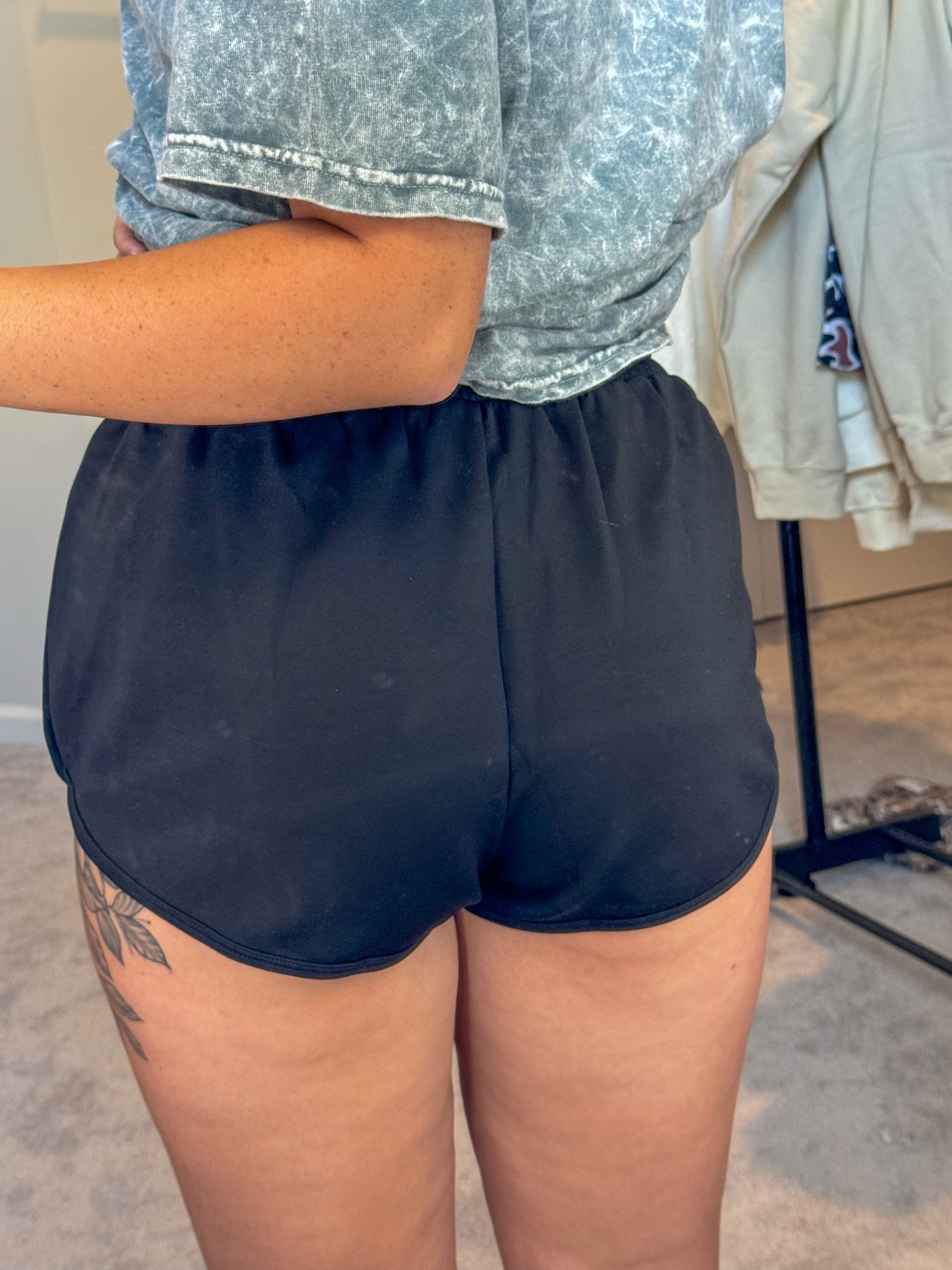 BLACK Drawstring Shorts