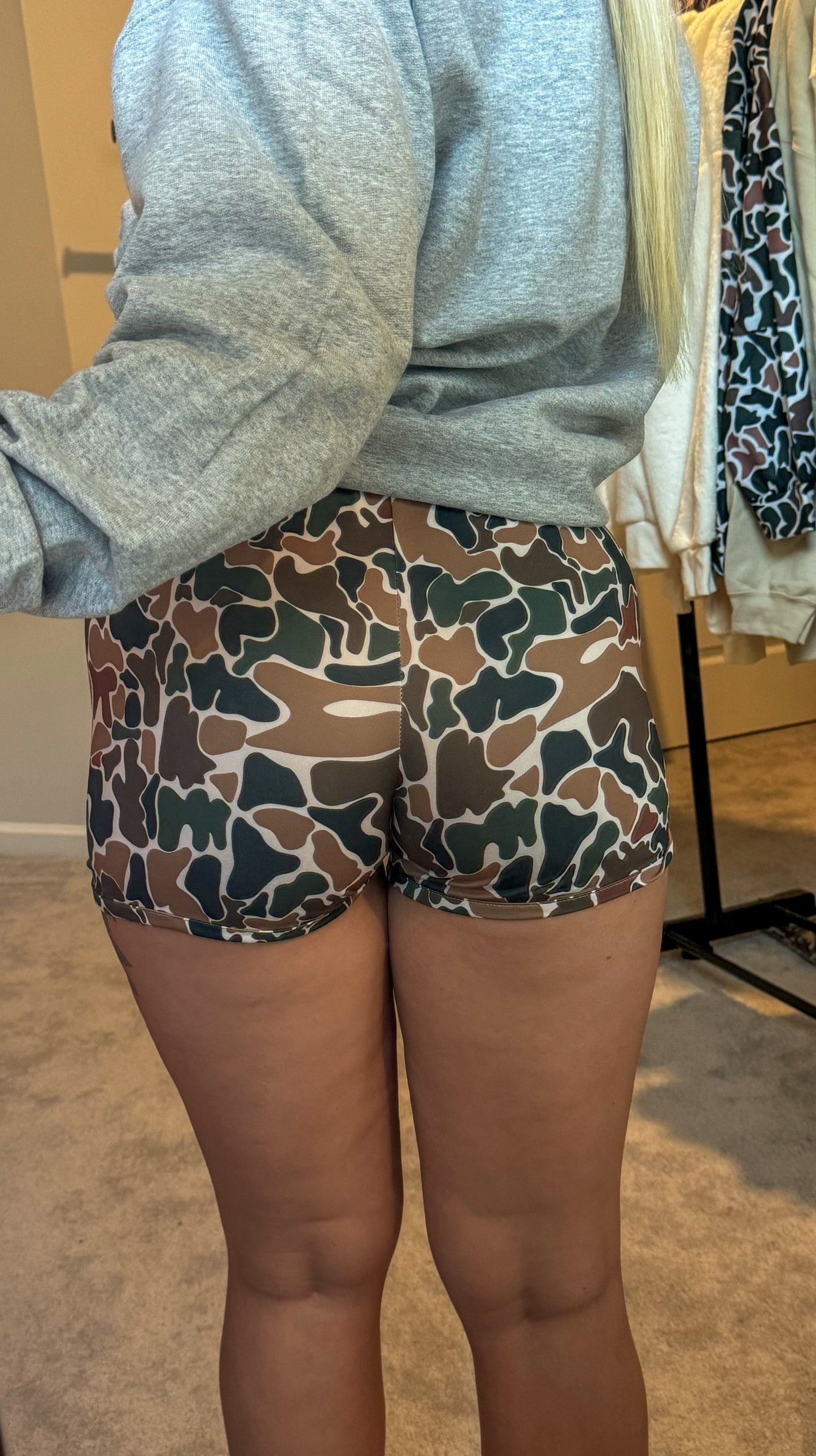 Dark Brown Camo Shorts
