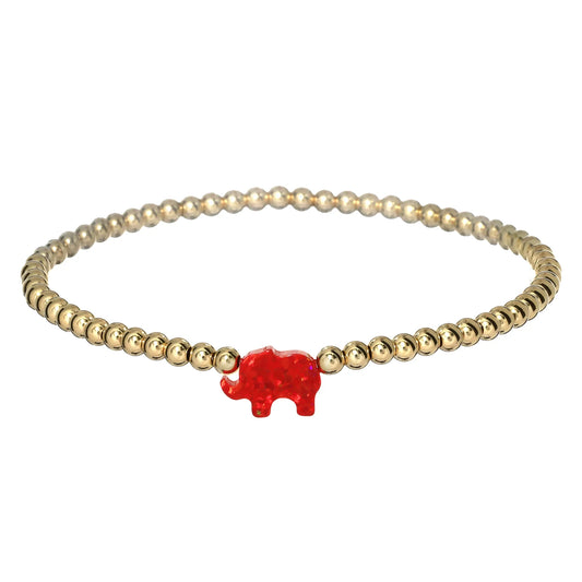Crimson Elephant Bracelet