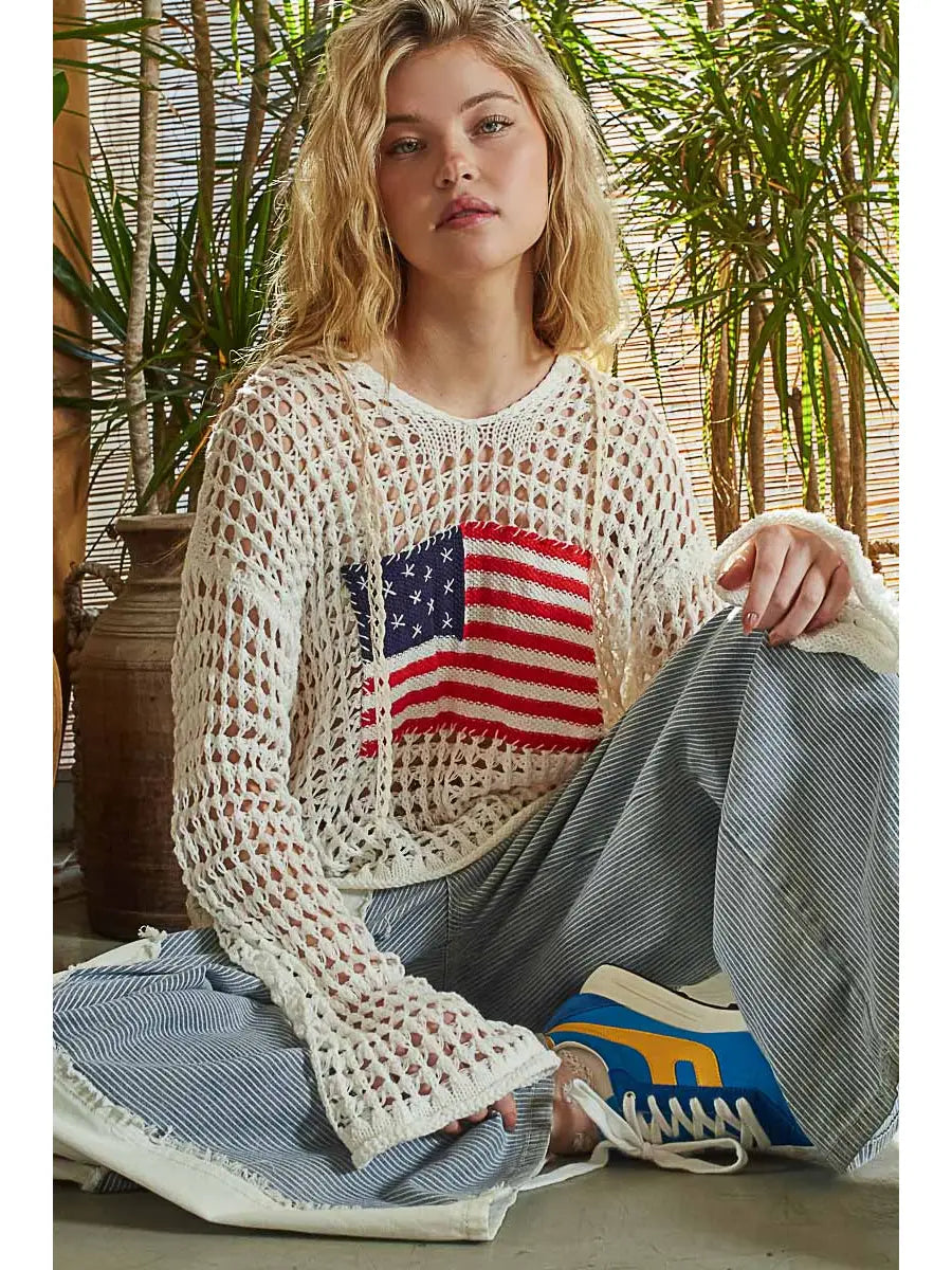 Flag Knit Top