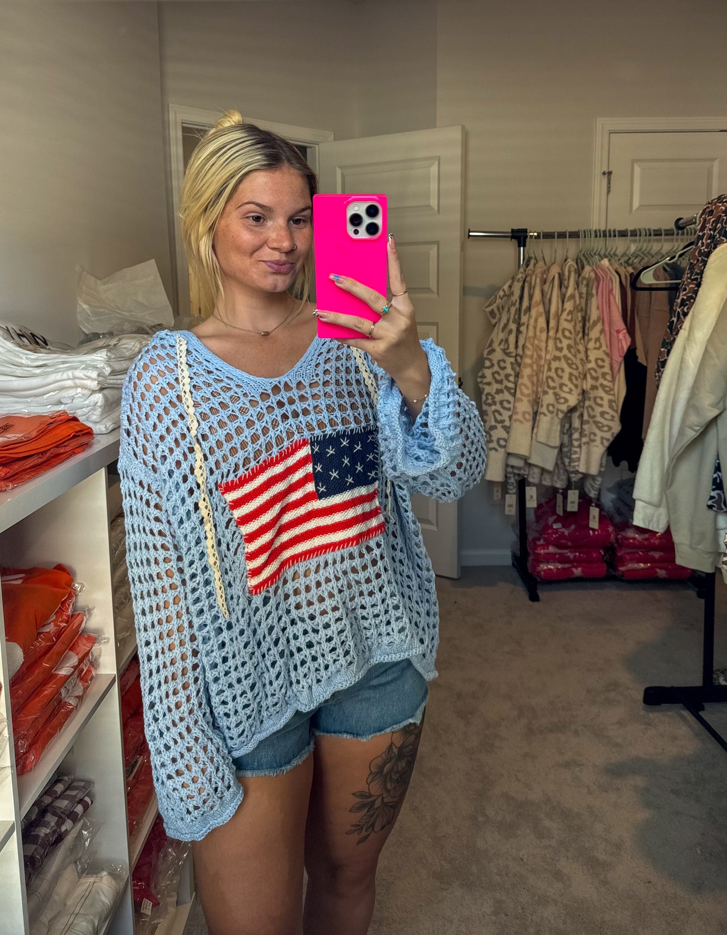 Flag Knit Top
