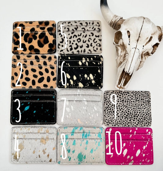 Cowhide Metallic Cardholer