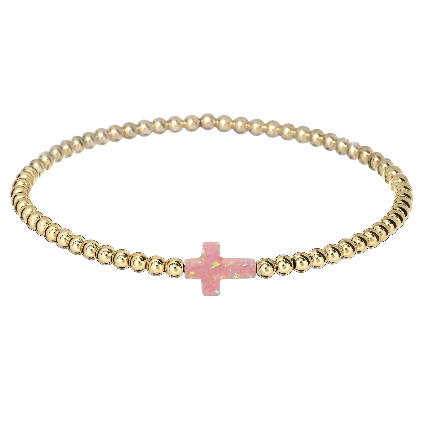 Opal Cross Bracelet