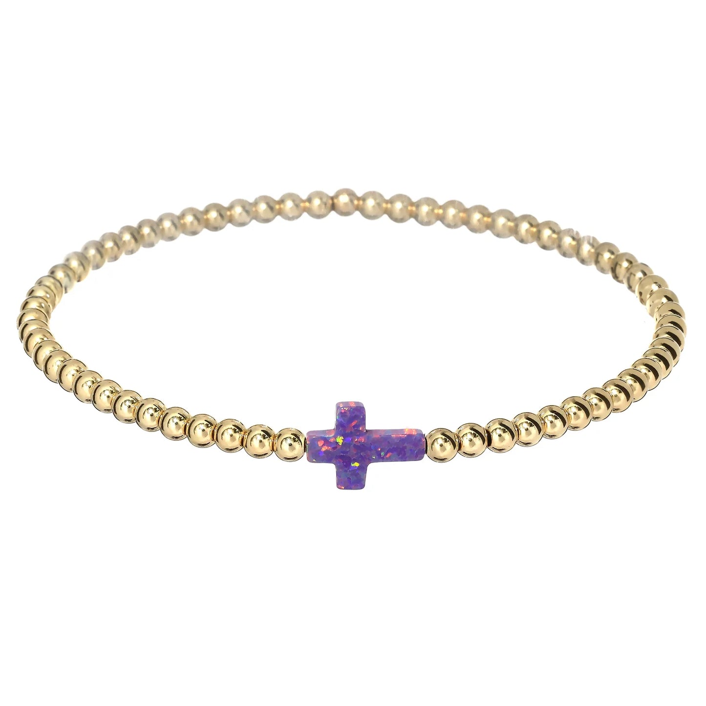 Opal Cross Bracelet