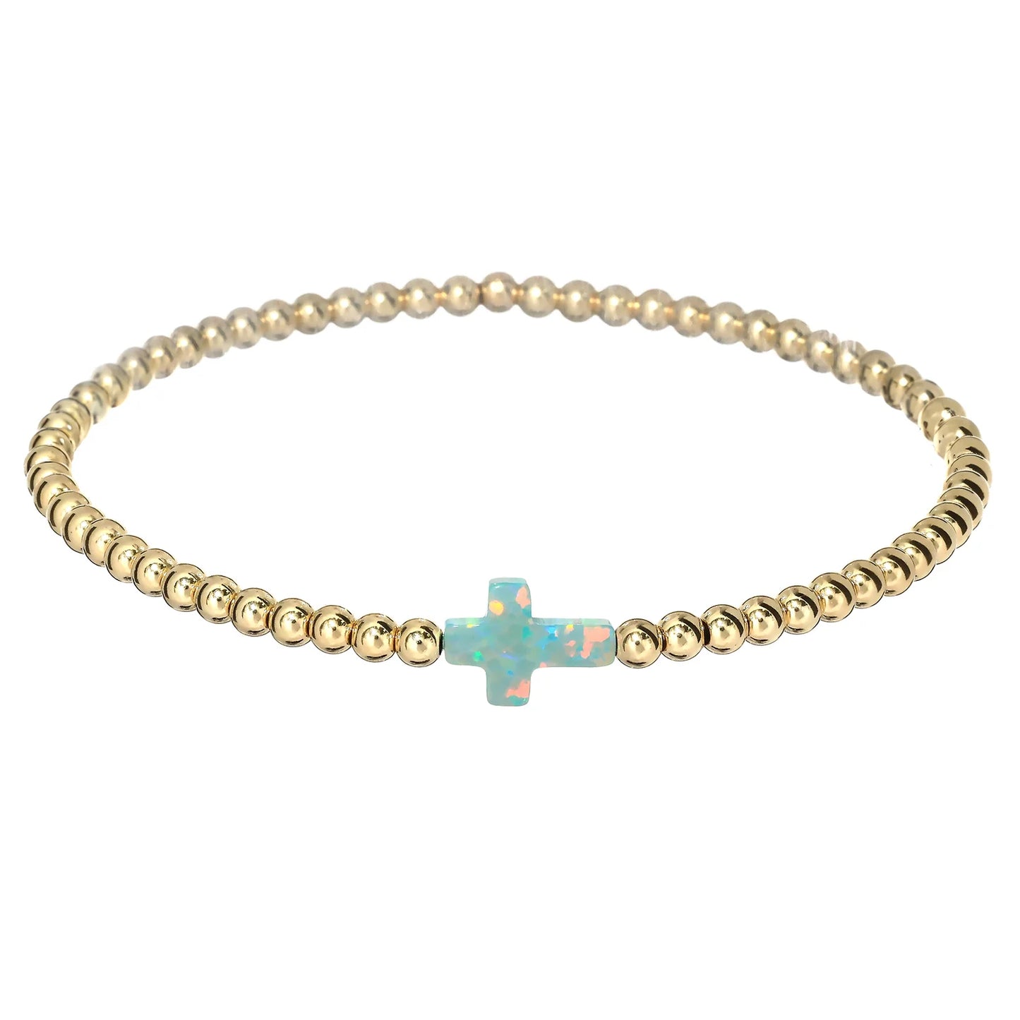 Opal Cross Bracelet
