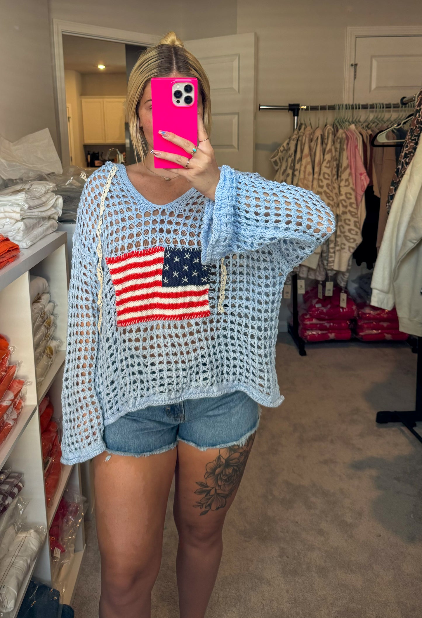 Flag Knit Top