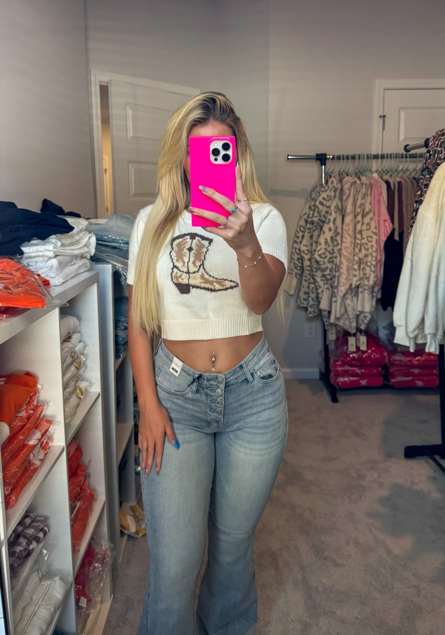 Boot Sweater Top