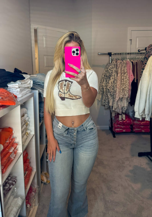 Boot Sweater Top