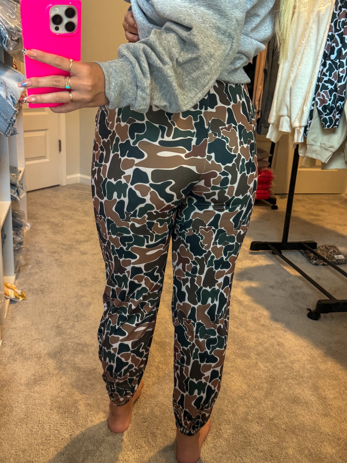Dark Brown Camo Sweatpants