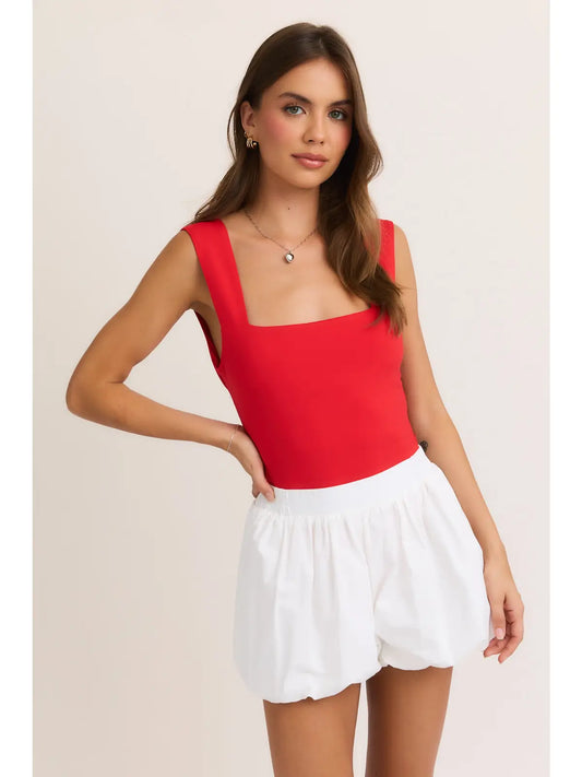Wide Strap Tie Back Bodysuit