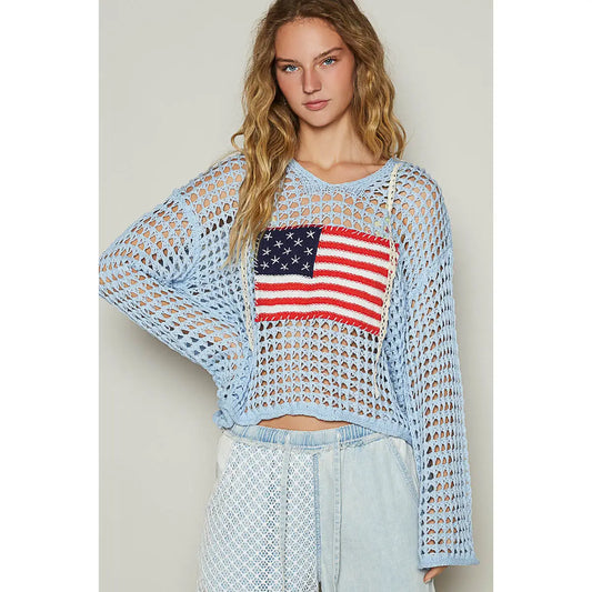 Flag Knit Top